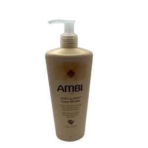 NEW Ambi Soft & Even Creamy Oil Lotion Olive Oil Shea Butter 12 oz